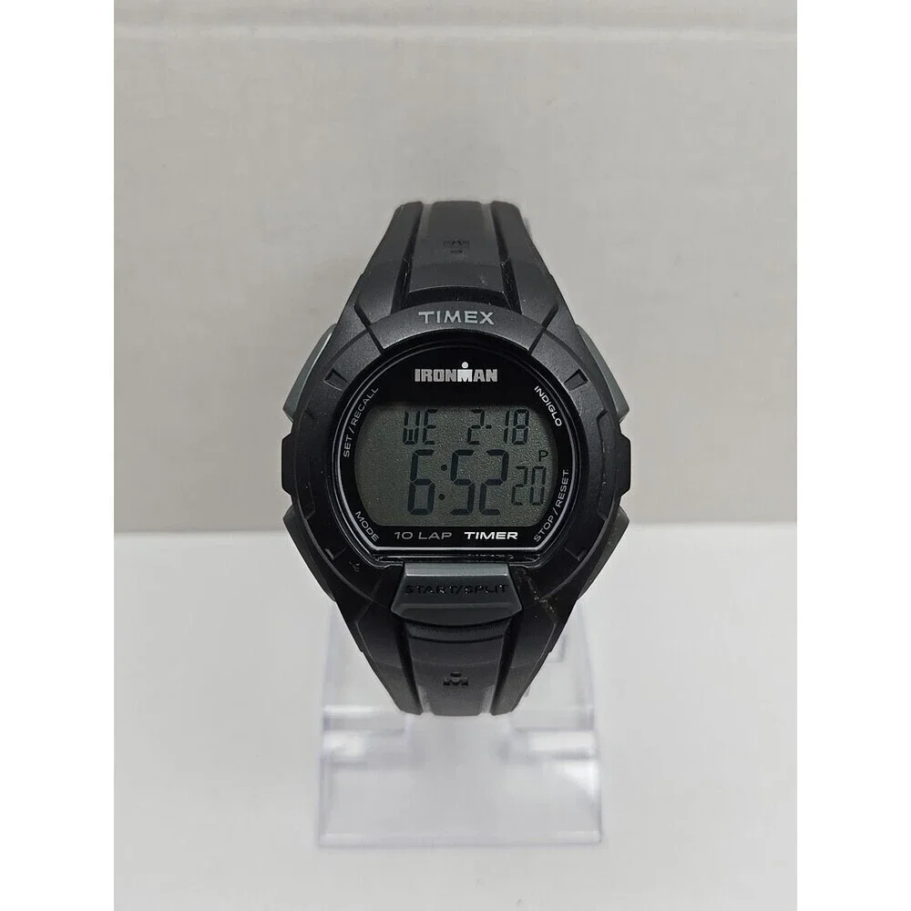 Timex Ironman Essential 10 Lap Timer Indiglo 100m Digital Mens Watch New Battery